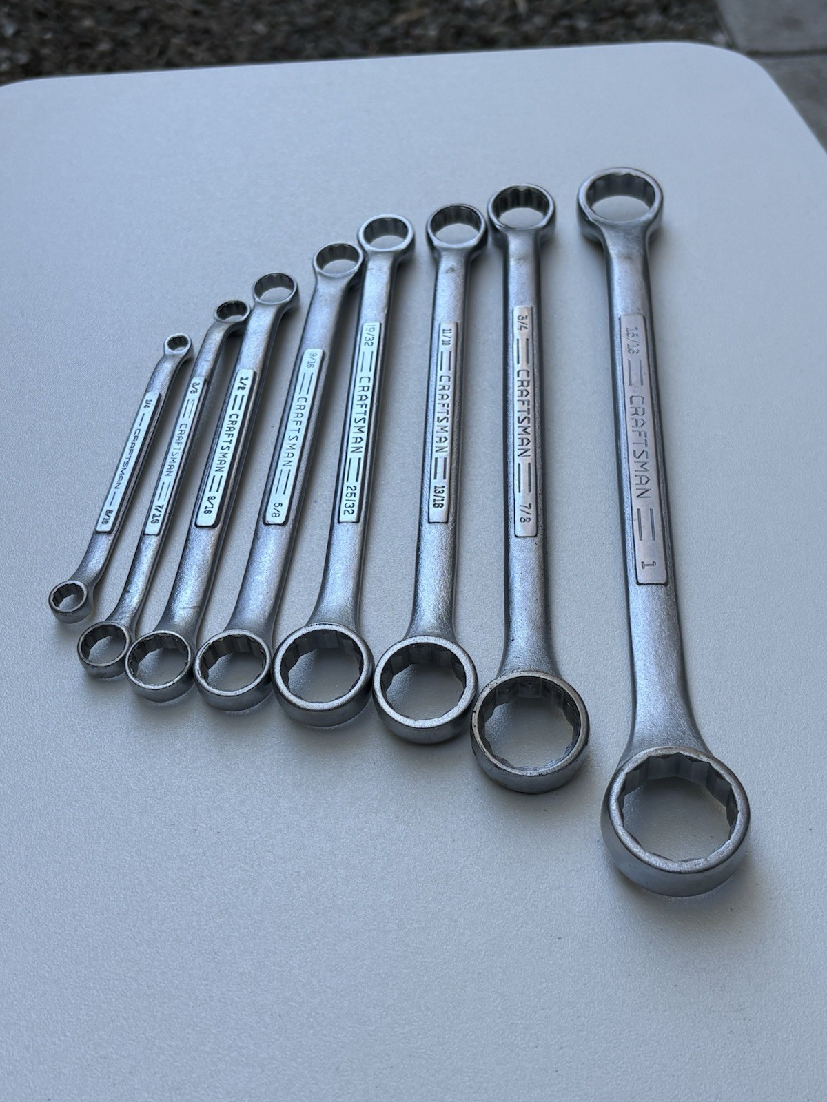 Vintage Craftsman Double End Combination Wrenches Set 8pc” 1/4×5/16 to 15/16×1 “