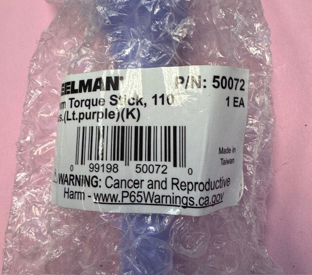 Steelman 50072 1/2-Inch Drive x 17mm 110 ft-lb Torque Stick, Light Purple