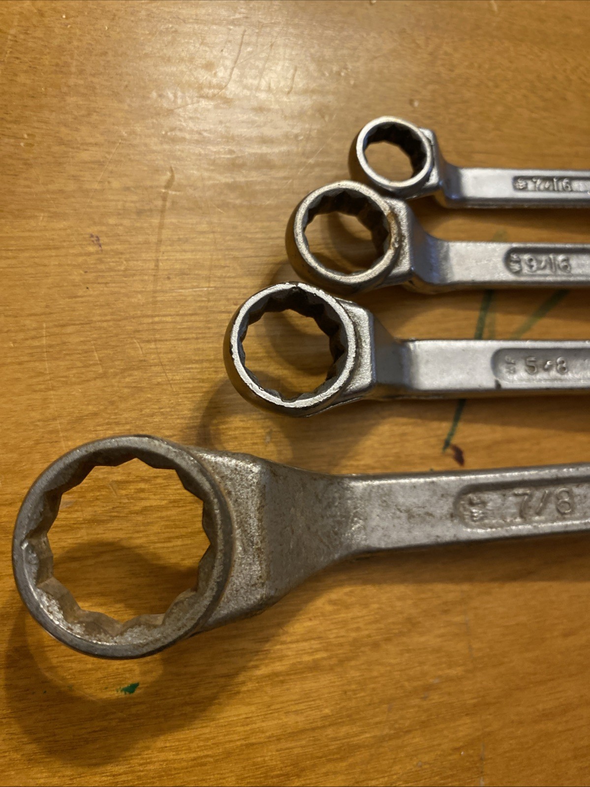 Lot Four Companion Offset Boxed Wrenches 3/8, 7/16, 1/2, 9/16, 5/8, 7/8, 13/16