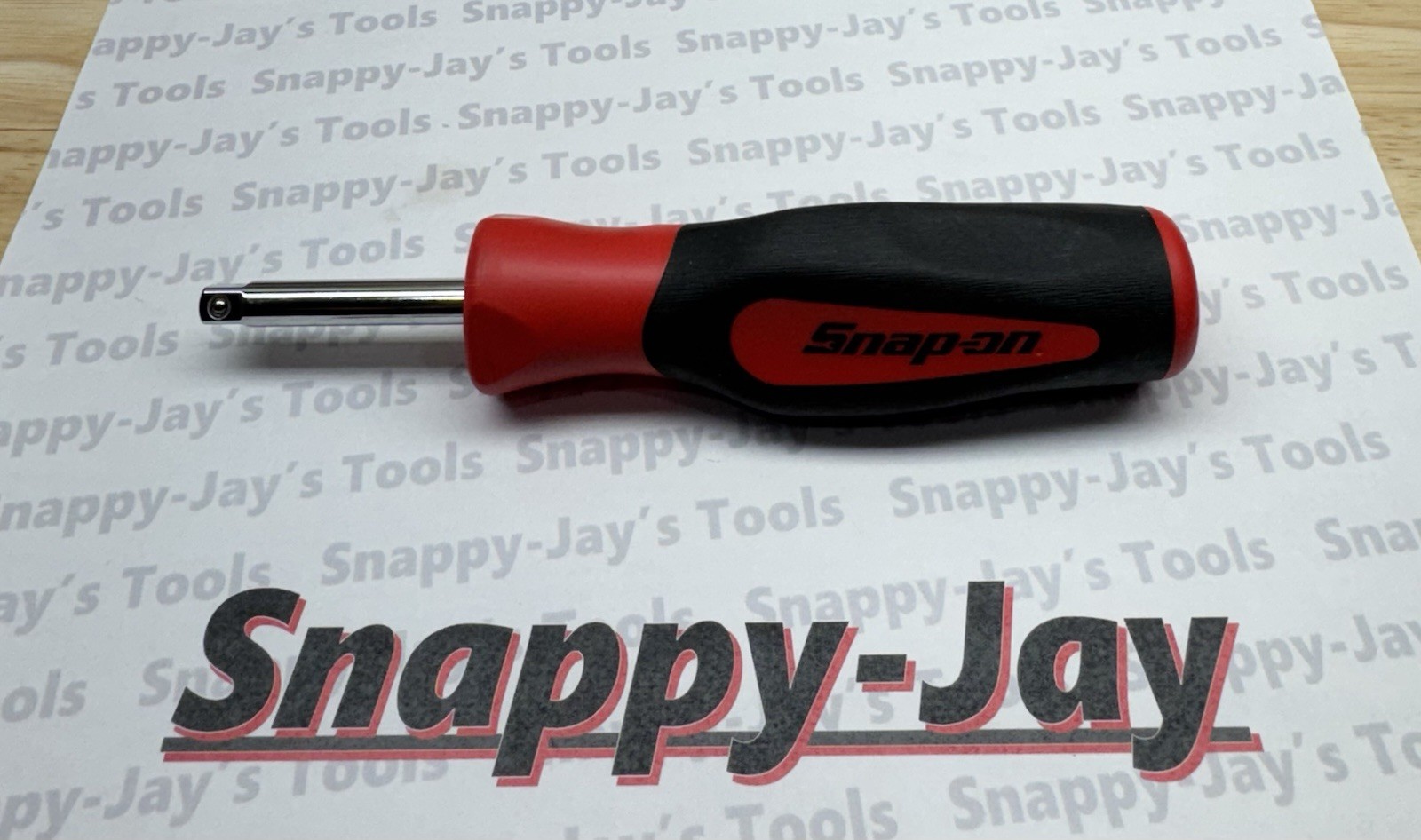 Snap-on Tools USA NEW RED 1/4″ Drive Soft Grip Standard Shank Driver SGT4B