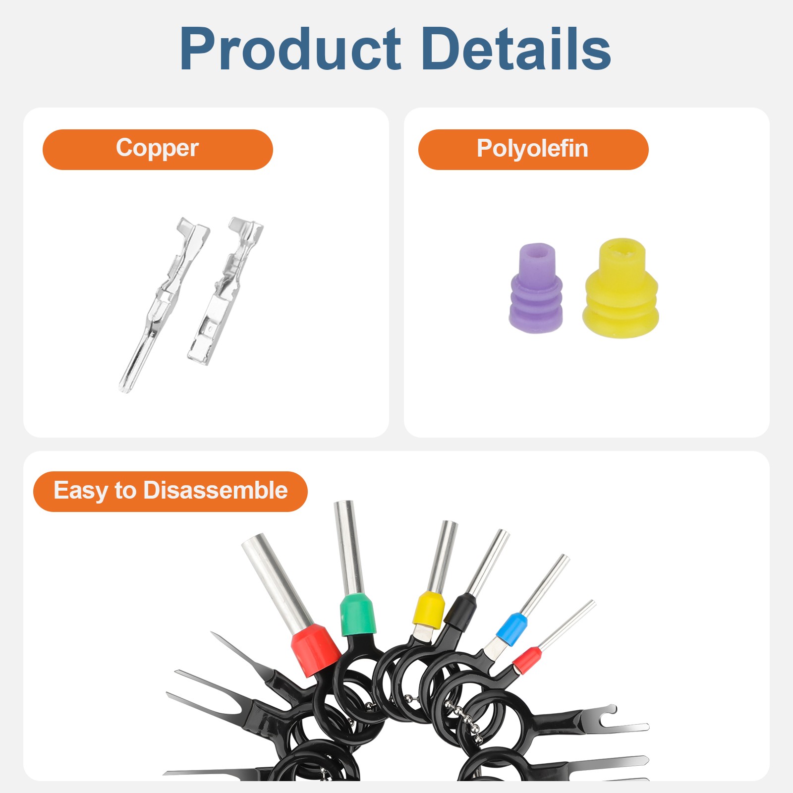 567PCS Connector Pins 26 Types Electrical Wire Terminal Kit 18PCS Extractor Tool