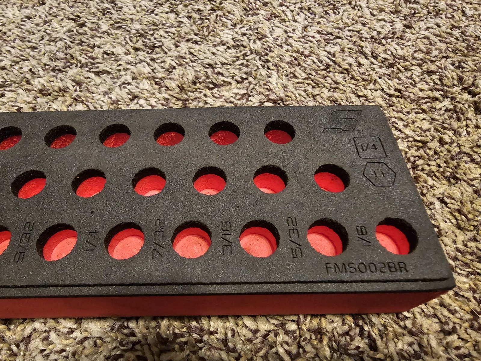 Snapon 1/4 Socket Foam For Shallow Medium And Deep Sockets FMS002BR (FOAM ONLY)