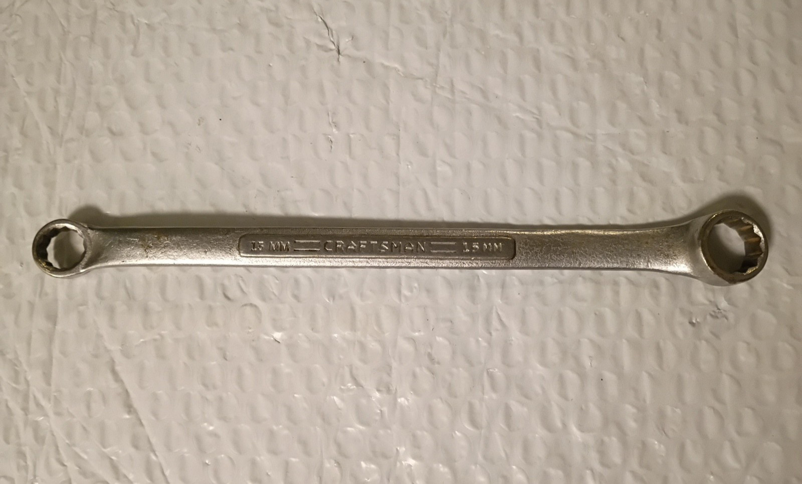 CRAFTSMAN TOOLS USA V, 13MM. x 15MM. DBL. BOX WRENCH, 9.5″ LONG, 12 POINT.