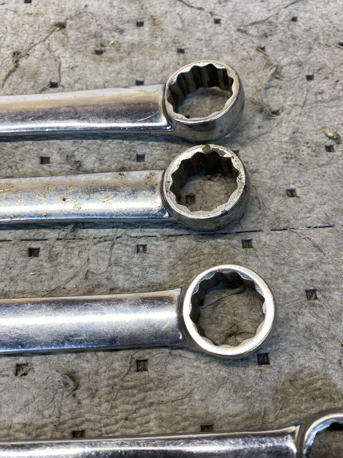 Snap On Wrench Set Lot Of 7. 7/8- 13/16-3/4-11/16-5/8-9/16-1/2