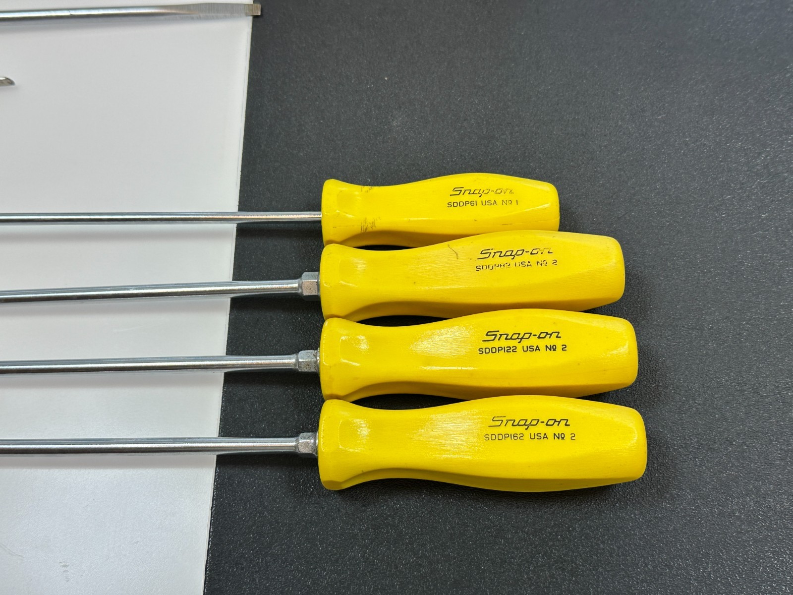 🇺🇸 Snap-on Tools USA 8pc Classic Yellow Hard Handle Cabinet XL Screwdriver Set