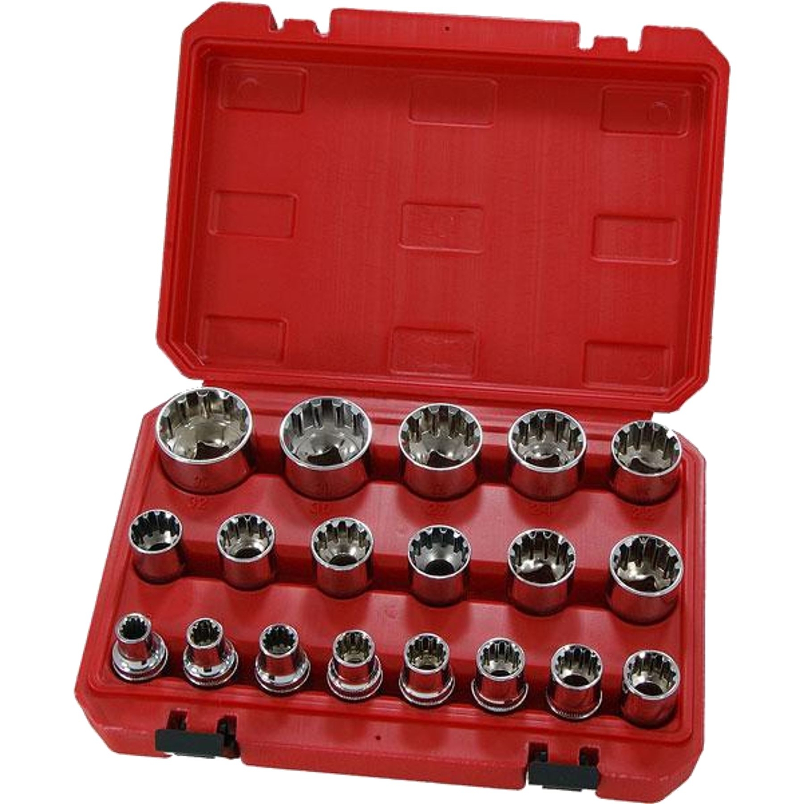 Neilsen Metric Multi Drive Sockets 8mm – 32mm Socket Set In Bmc 19pc 1/2″