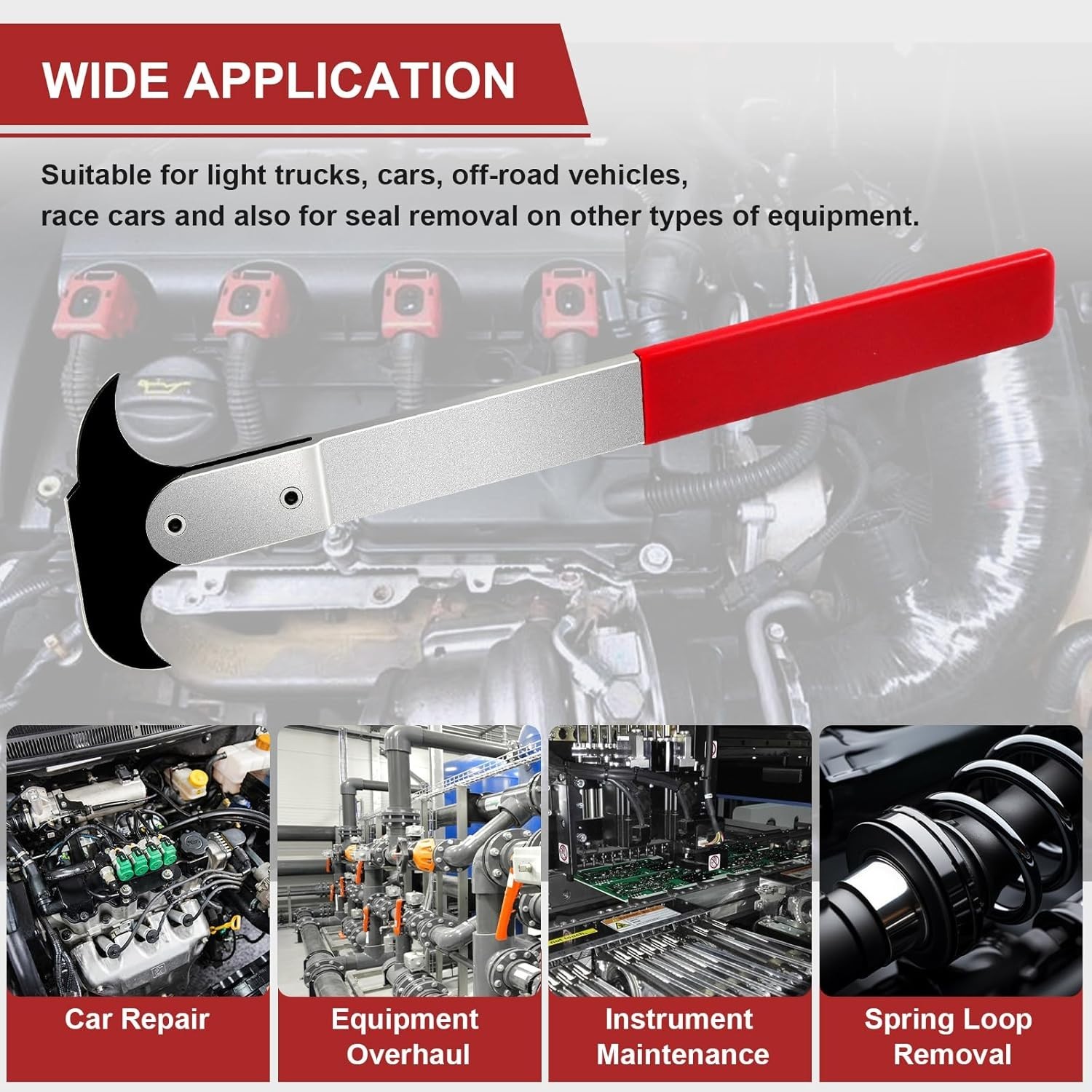 Oil Seal Puller & Separator Tool, Universal Dual-Hook Seal Removal with 30% T…