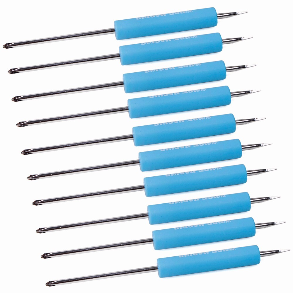 10PCS Mini Pocket Screwdriver Flat Tip w/ Magnet and Clip Phillips Slotted Flat
