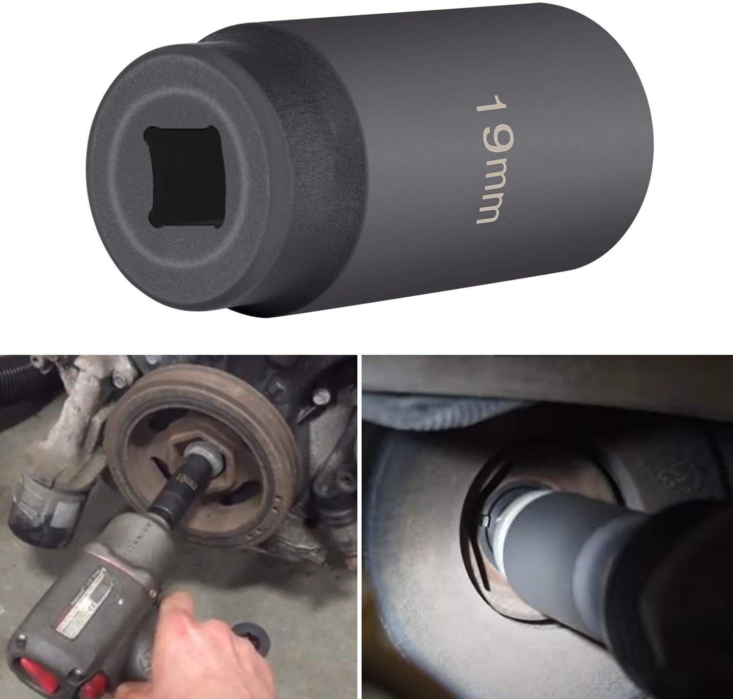 77080 19 mm Harmonic Balancer Socket Tool for Honda Engines (Heavy Steel)