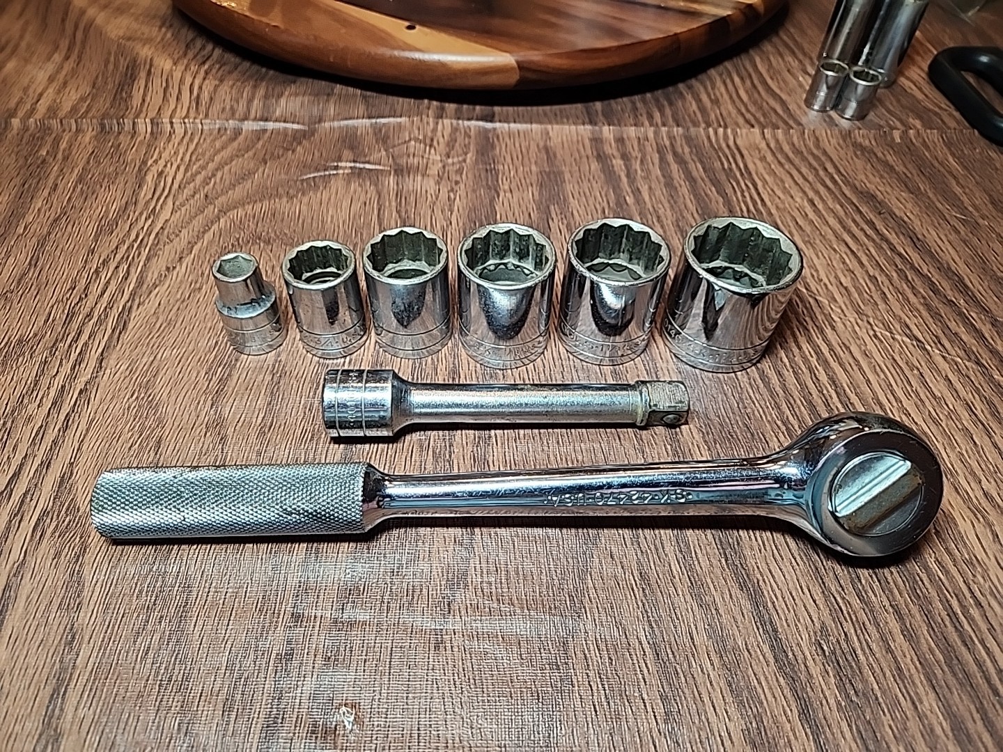 Vintage SK Tools 1/2″ Drive 8pc Socket Set 7/16″ – 1-1/4″ USA + Ratchet & Exten
