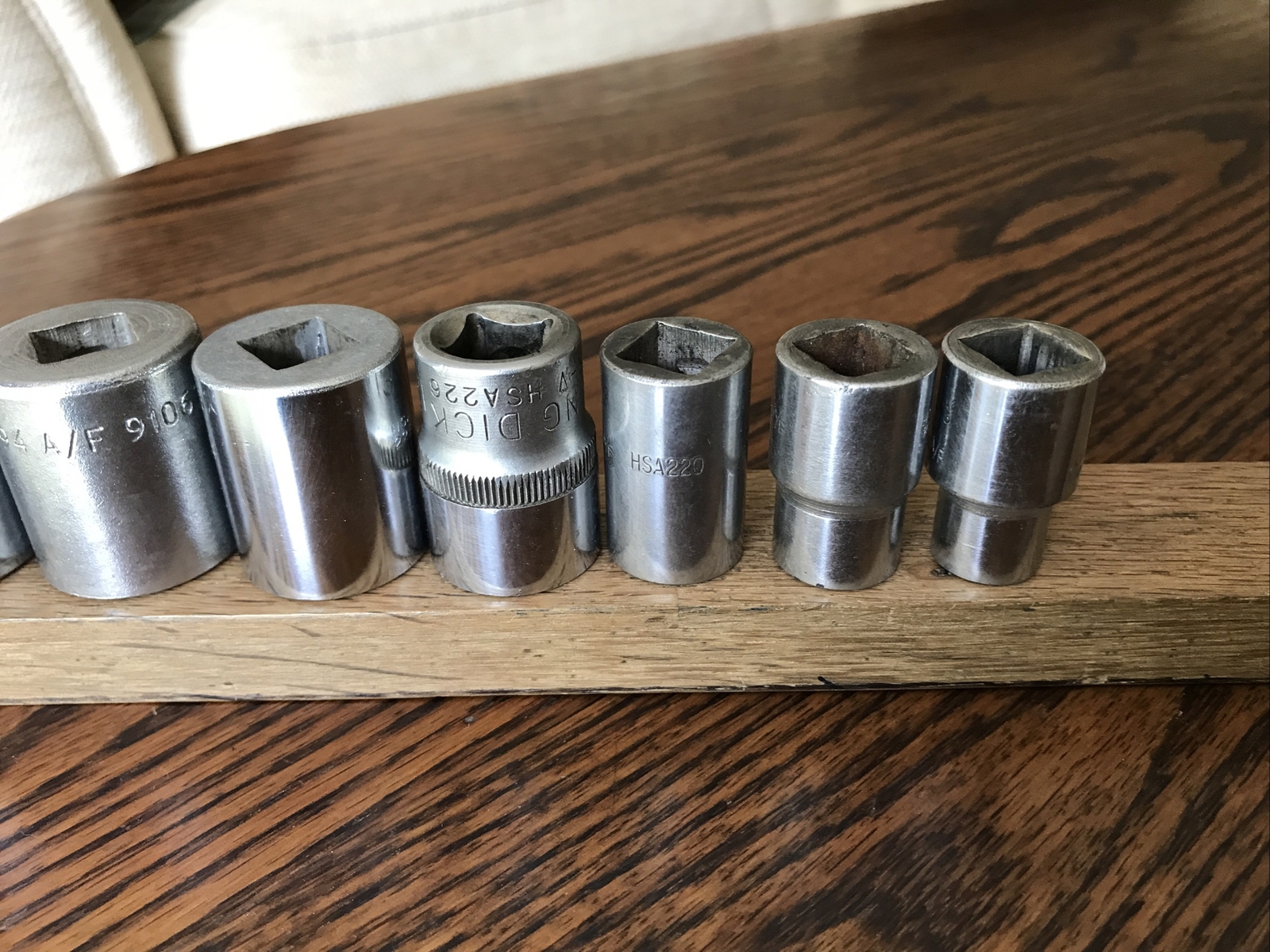 8 King Dick Sockets 1” To 7/16” AF With 1/2″ Drive.No 3.