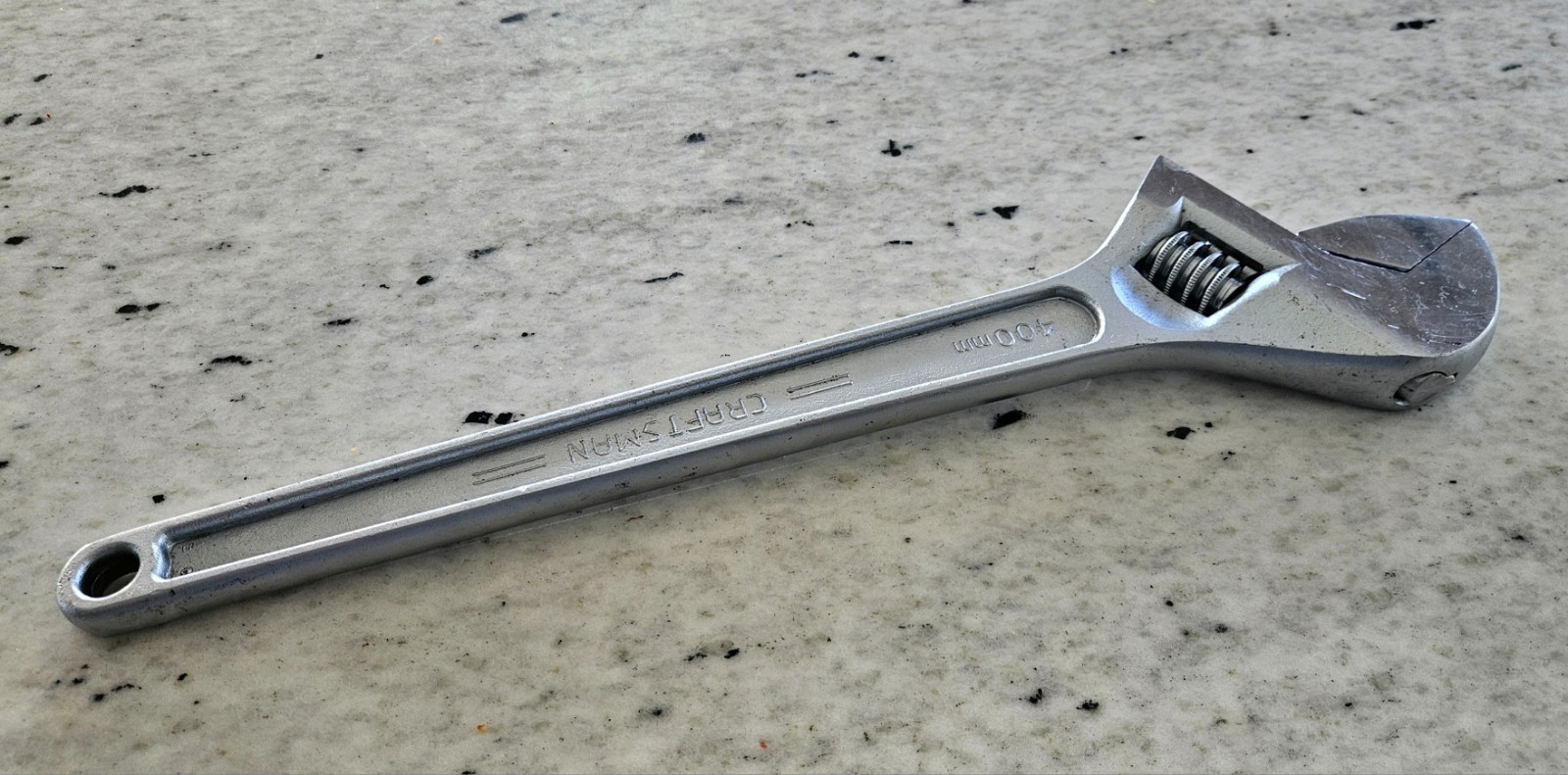 VTG CRAFTSMAN 16 INCH (400MM) NO. 44606 ADJUSTABLE WRENCH FORGED MADE IN USA