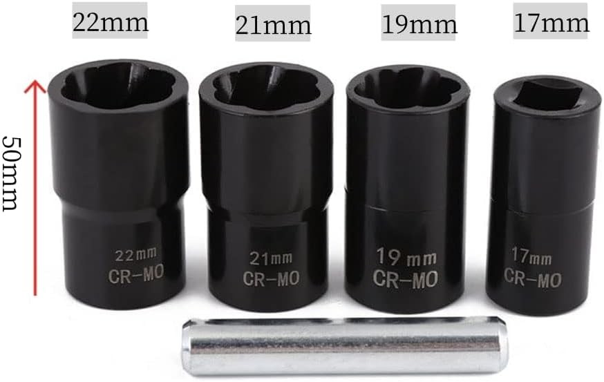 Twist Socket Set Lug Nut Remover Extractor Tool- 5PC 1/2″»Dr.Twist Socket Set A