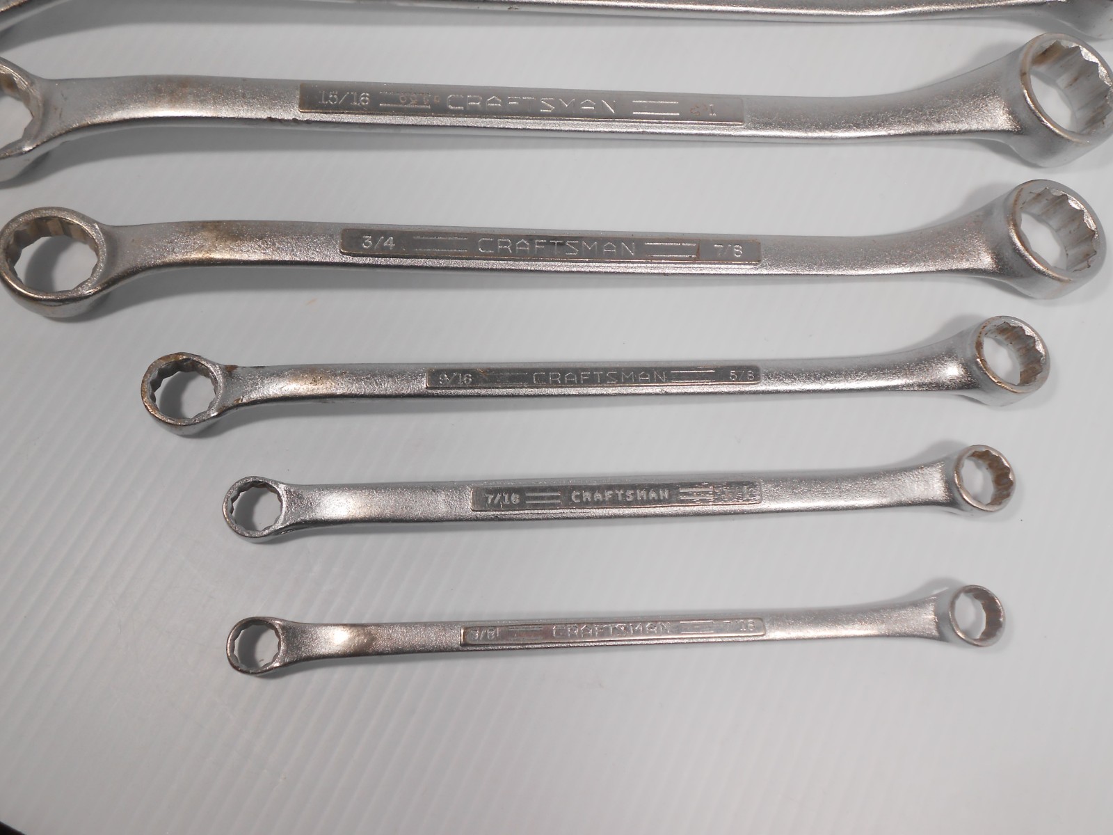 Vintage Craftsman SAE Double Box End Wrench Set 6pc. 3/8″-1 1/4″ -V-USA.