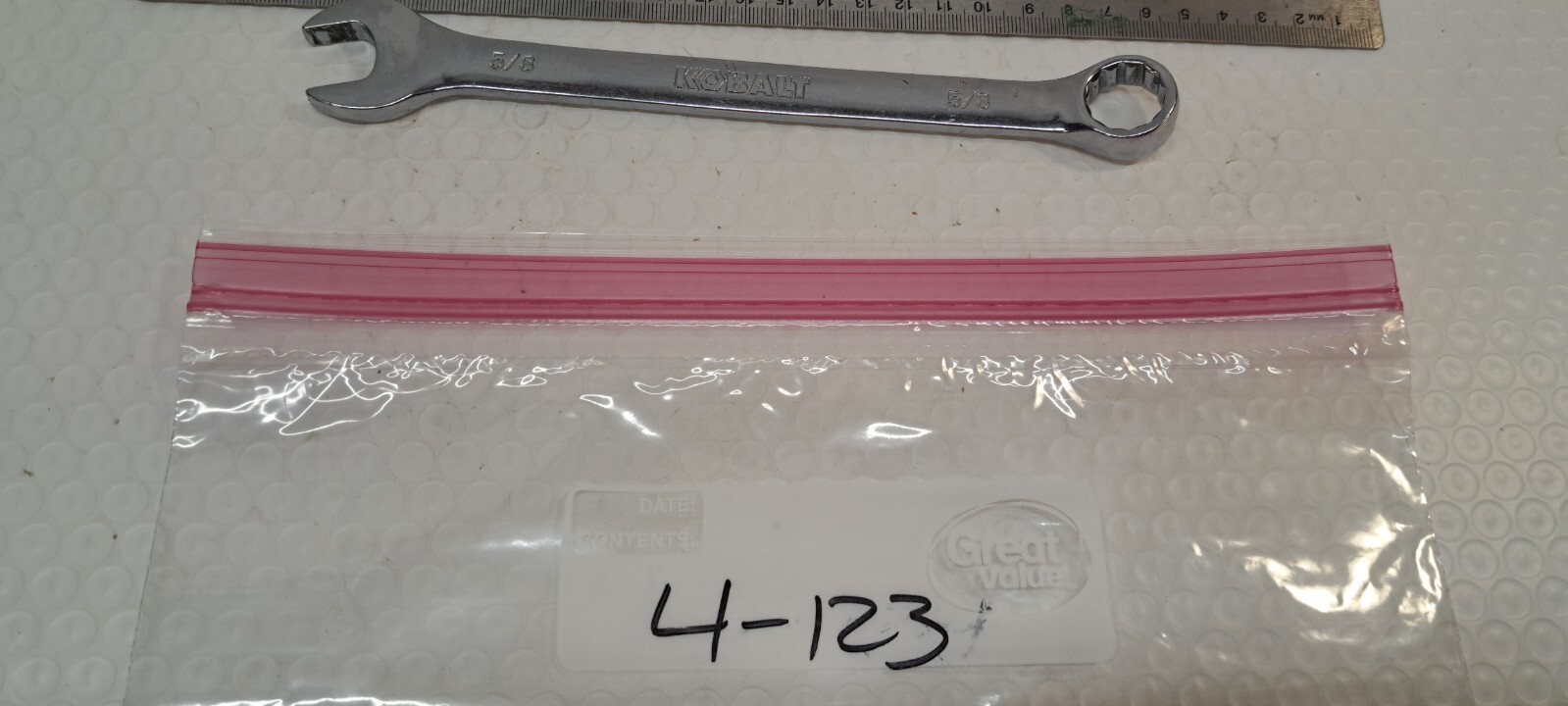 Kobalt 5/8″ Standard SAE 12 Point Polished Chrome Combo Open Box Wrench 337617
