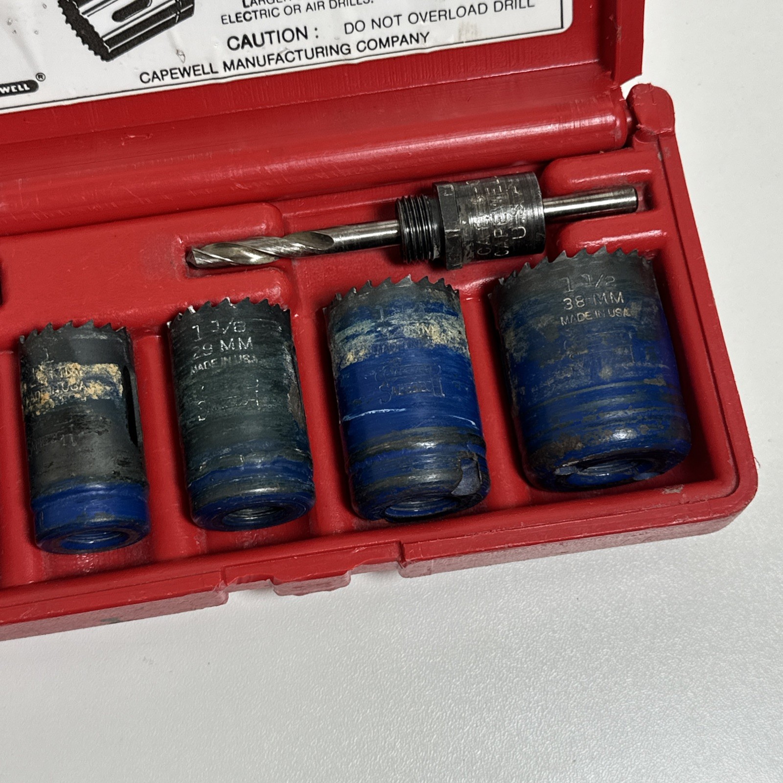 Matco Tools RC 9595 7 Pc Hole Saw Kit 7/8 to 1-1/2 Drill Bit Set USA Made