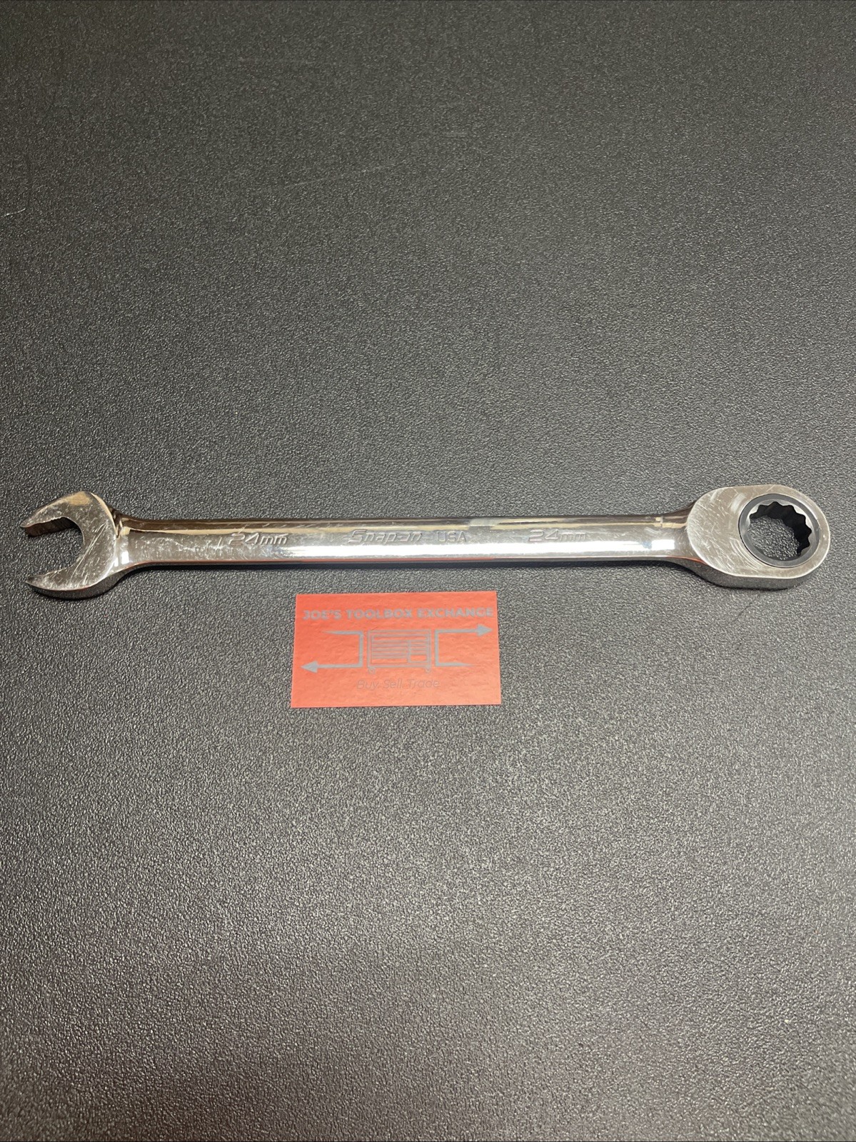Snap-on Tools 24mm Metric 0° Non-Reversing Ratcheting Combo Wrench SOXRM24A