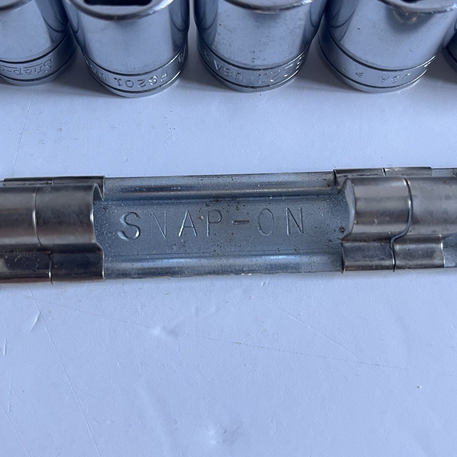 Snap On 10pc SAE Standard Socket FS- Set 3/8″ Drive 6 Point 5/16″ – 7/8″ USA