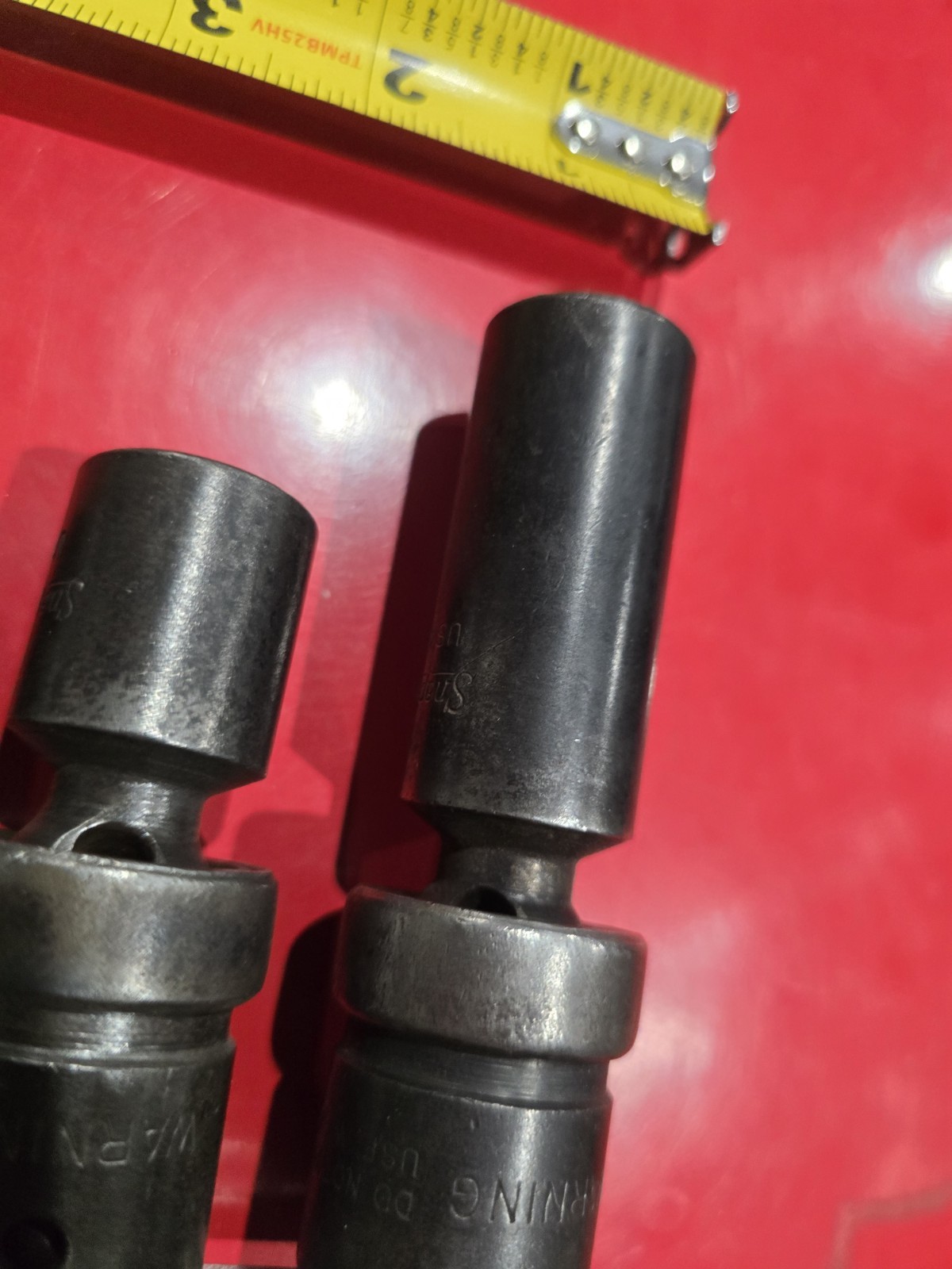 SNAP ON 1/2 DRIVE UNIVERSAL SWIVEL IMPACTS IN SAE. 4 PIECE SET WITH BONUS DEEP