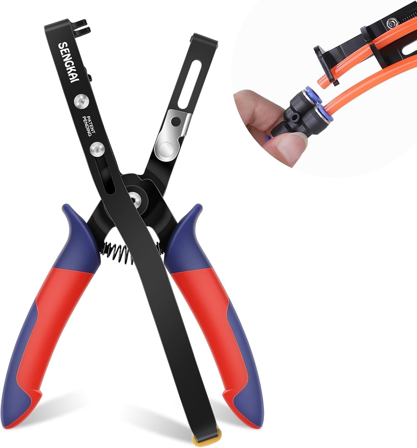 Innovative Air Tool for Effortless Disconnecting of Pneumatic Hoses – Blue & Red
