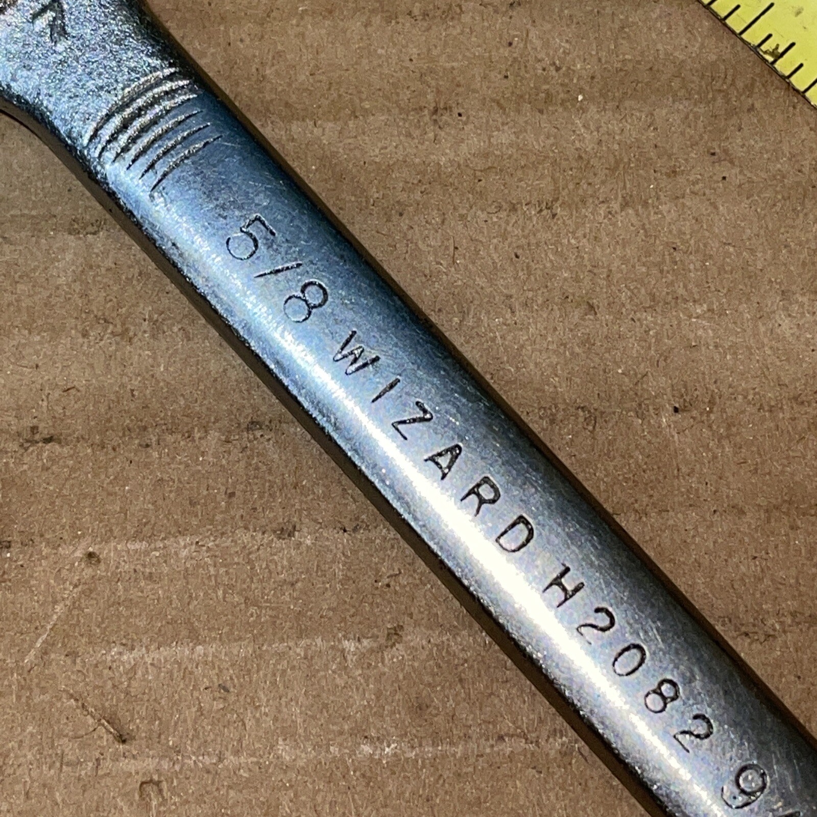 Wizard USA H2082 5/8 in X 9/16 in SAE Open Face Wrench Indestro Vintage