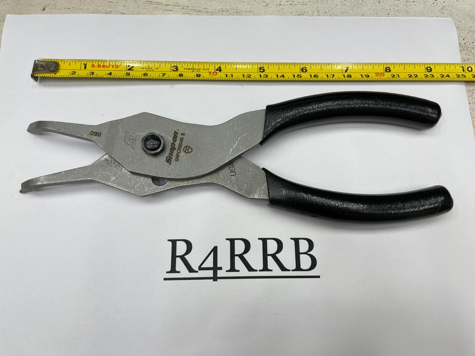 Snap-on Tools USA NEW 3pc BLACK Soft Grip .090 Tip Snap Ring Pliers Lot Set