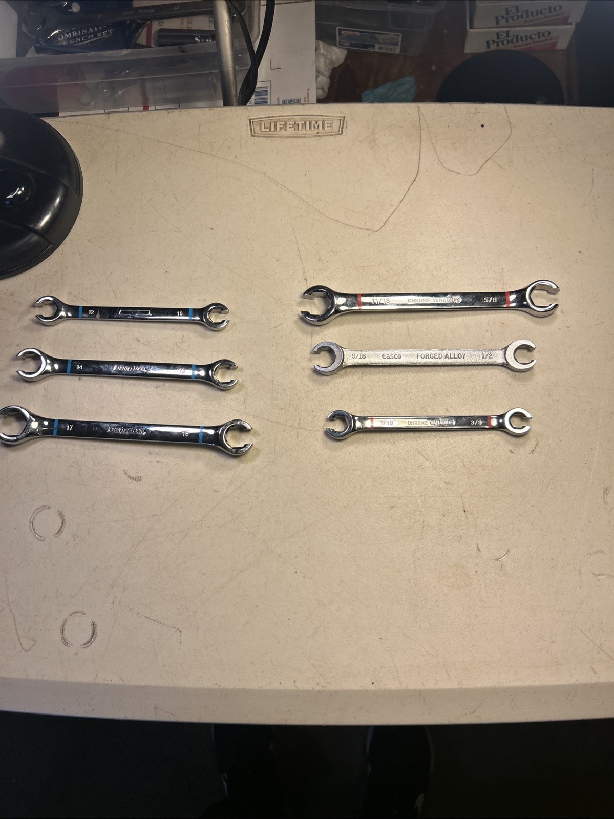 Assorted Double Flare Nut End Wrenches Lot Metric & SAE