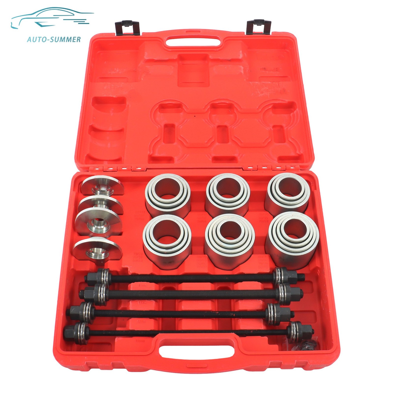 Universal 28PC Puller Sleeve Set Steel Bearing Installation and Removal Tool Kit