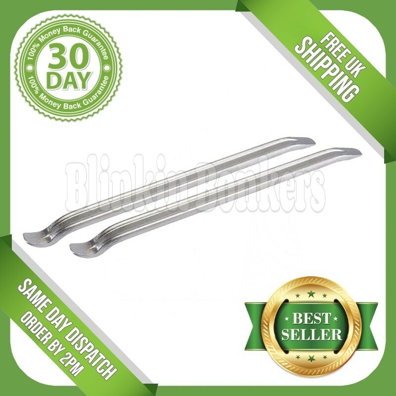 TWO 12″ TYRE LEVERS HEAVY DUTY LONG METAL REMOVER CHANGER MOTORBIKE BIKE CYCLE