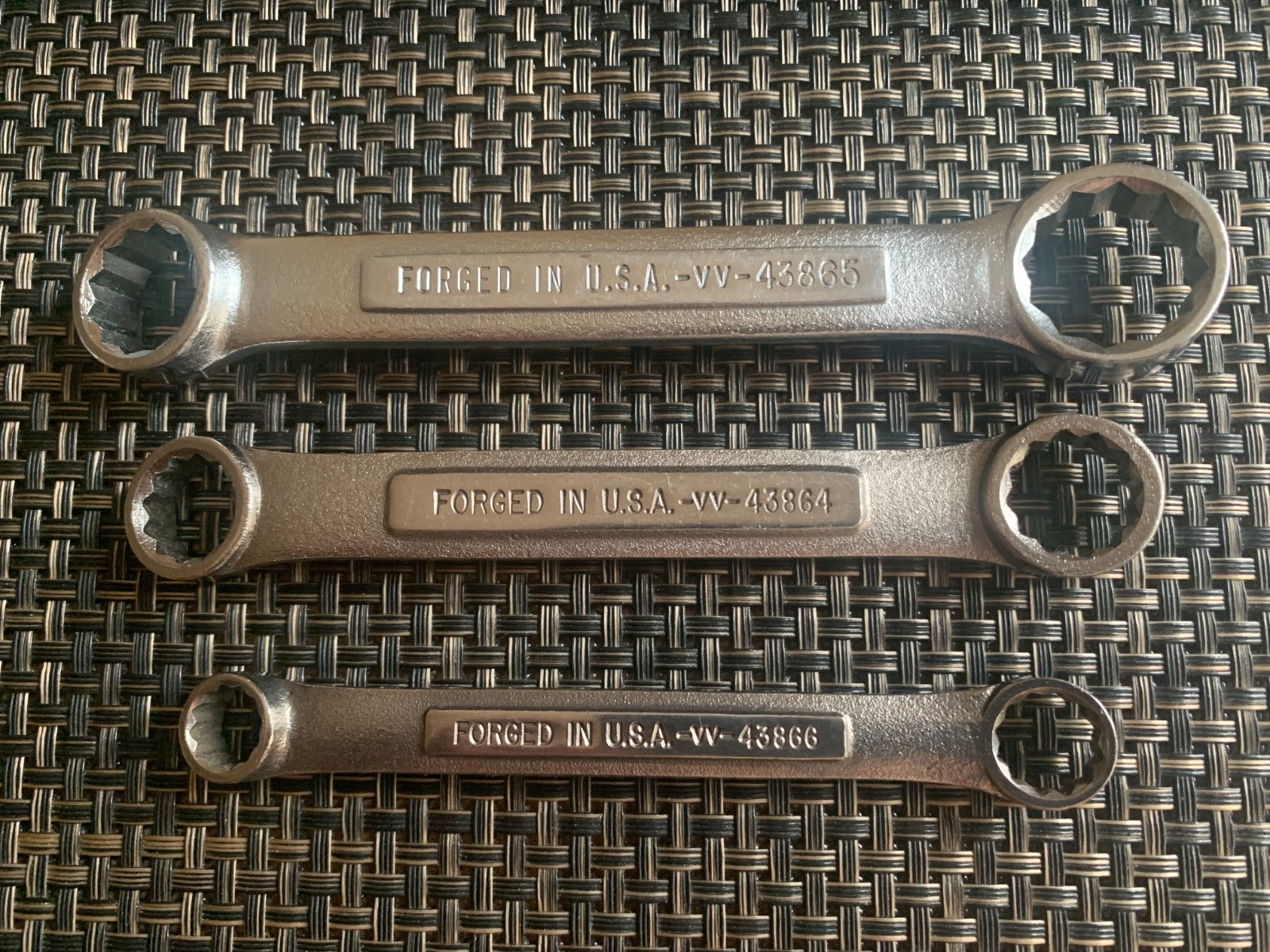 Craftsman USA SAE 12 Point Stubby Short Double Box End Wrench 3 Piece Set Vtg