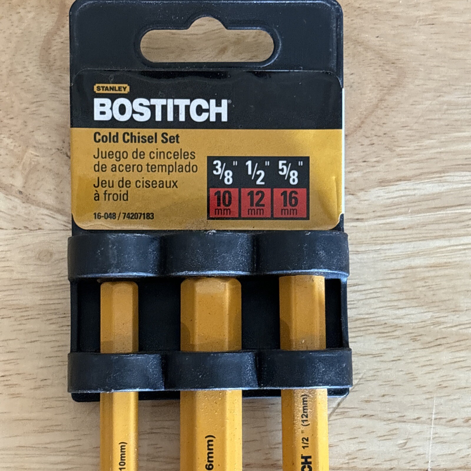 Stanley Bostich Cold Chisel Set 3pc 3/8″ 5/8″ 5/8″ 16-048 NEW