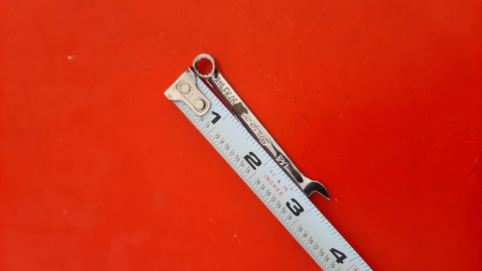 Snap-on 1/4″ 12Pt Point Midget Length Combination Wrench OXI8B ENGRAVED 123