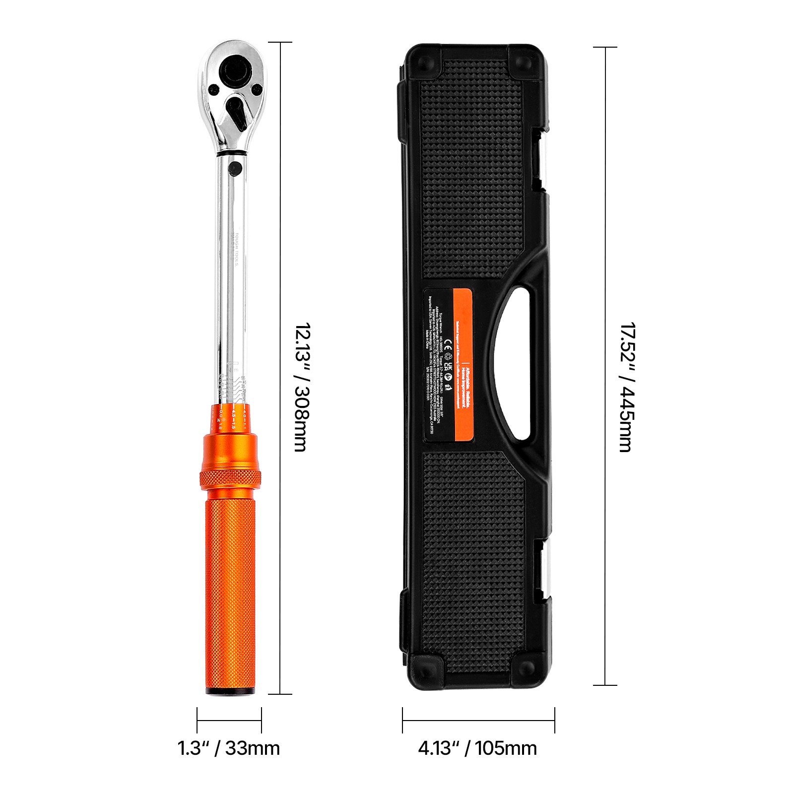 Click Torque Wrench Set 3/8Inch Drive 5-60 N.m / 3.7-44.3 lbf.ft