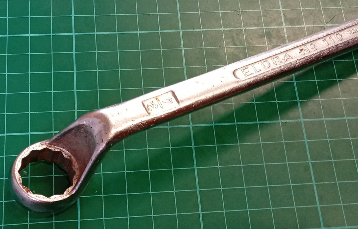 Elora No110 11/16″ x 3/4″ AF, Chrome-Vanadium Offset Ring Spanner, Germany