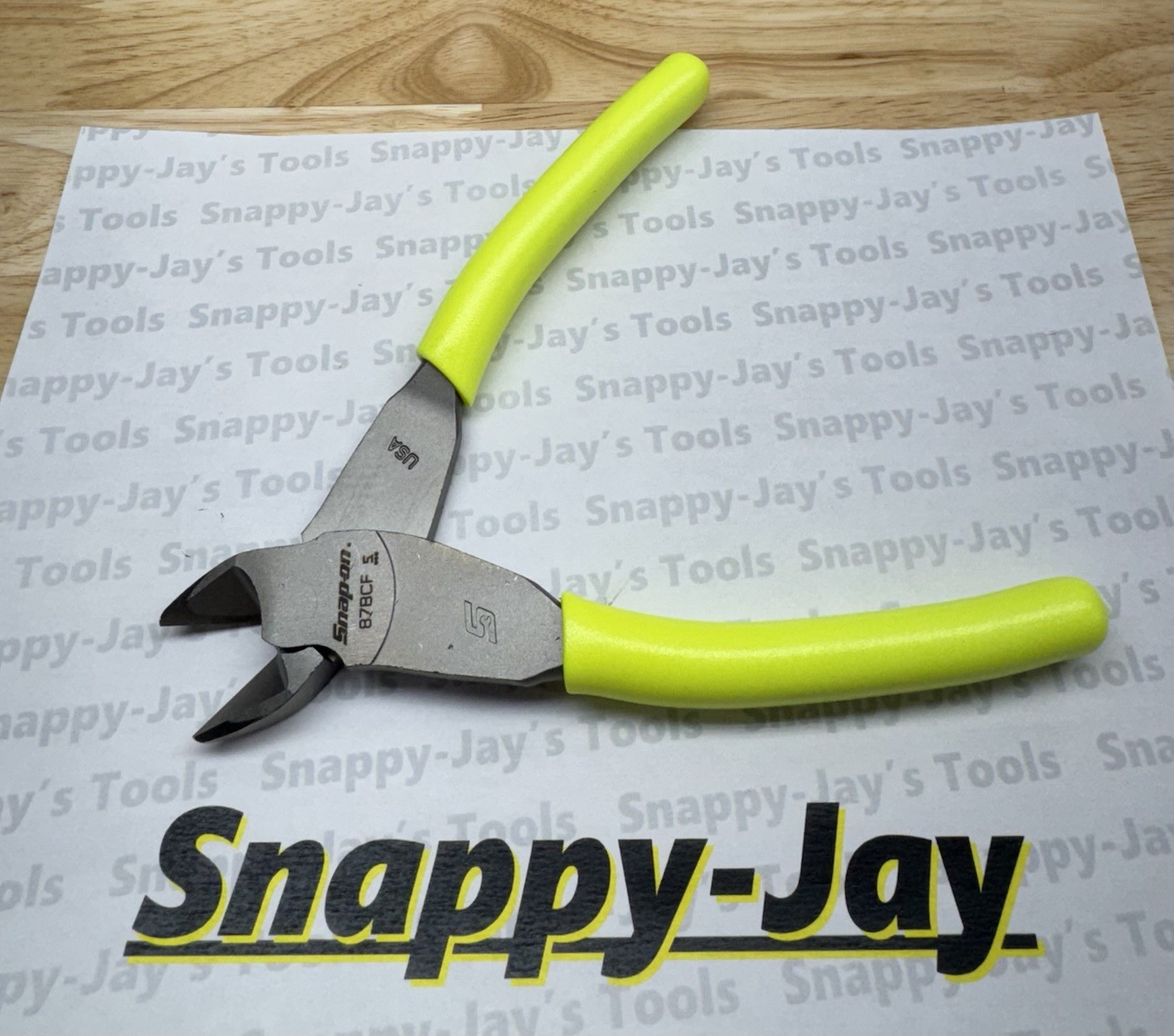 Snap-on Tools USA NEW HI VIS Soft Grip 7″ Diagonal Cutter Pliers 87BCFHV