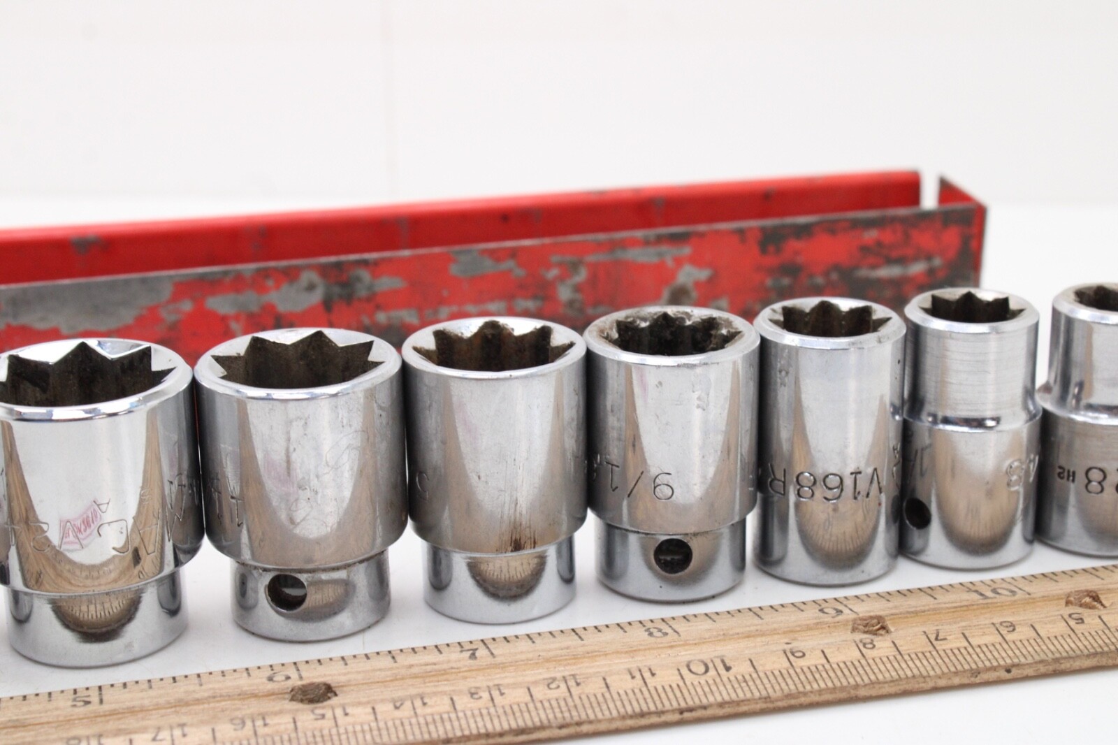 Mac Tools V128-V328 3/8″ – 7/8″ 1″ 1/2 Drive 8 Point SAE Chrome Socket Set