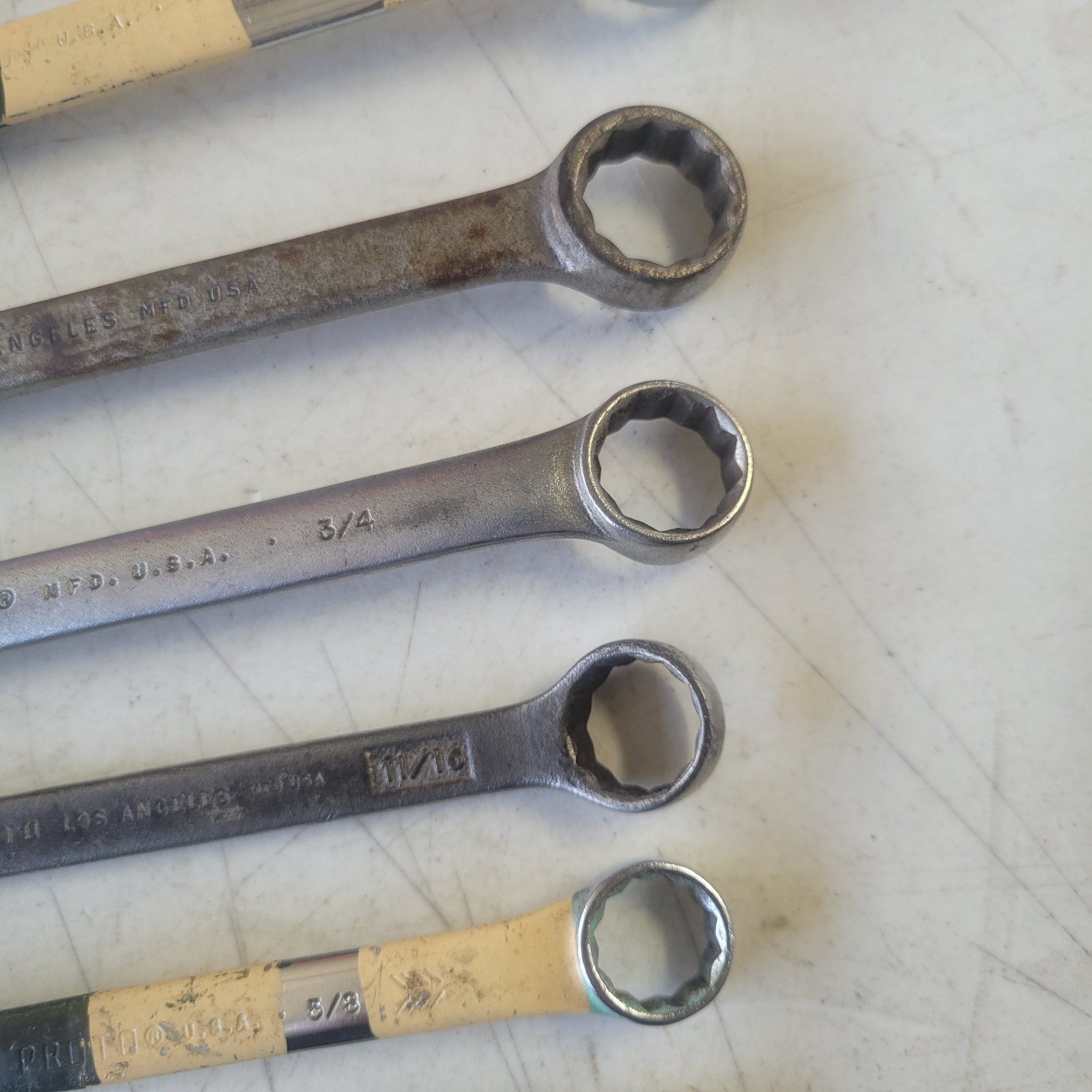 Vtg Proto Combination Wrench Set 11pc 12pt 3/8″-1″ 1212-1232 Professional Tools