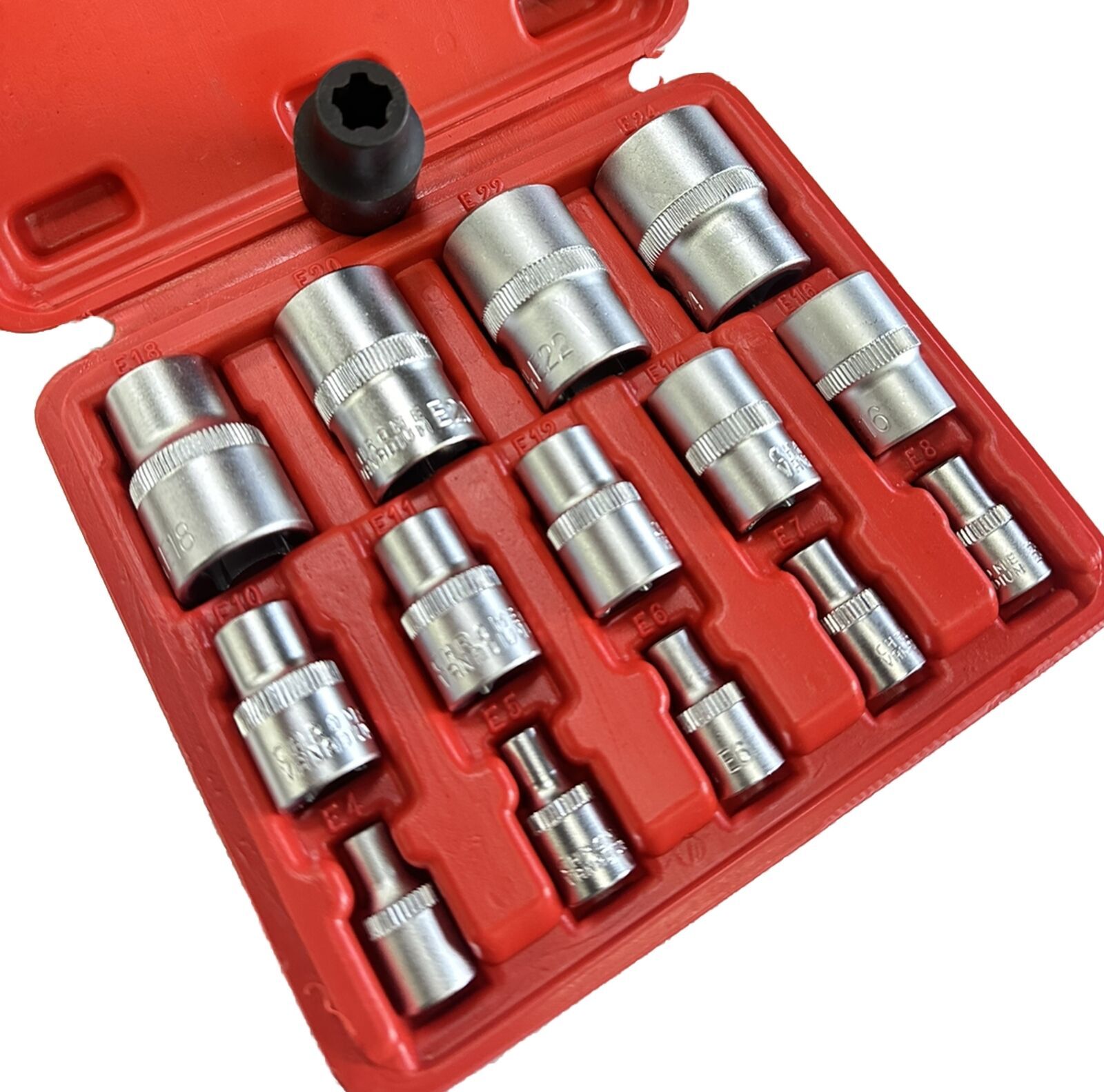 15pc 1/4” 1/2” 3/8” Dr. Star Bit Socket Set 4 Tesla Battery Housing Removal