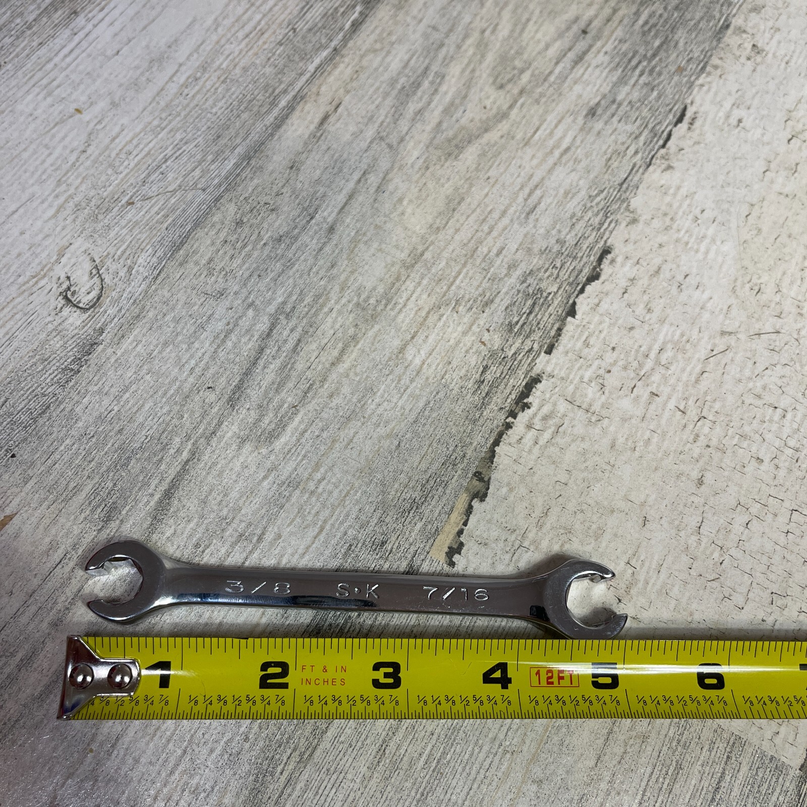 SK USA 3/8″ x 7/16″ Open End Flare Nut Wrench F1214 New Old Stock NOS