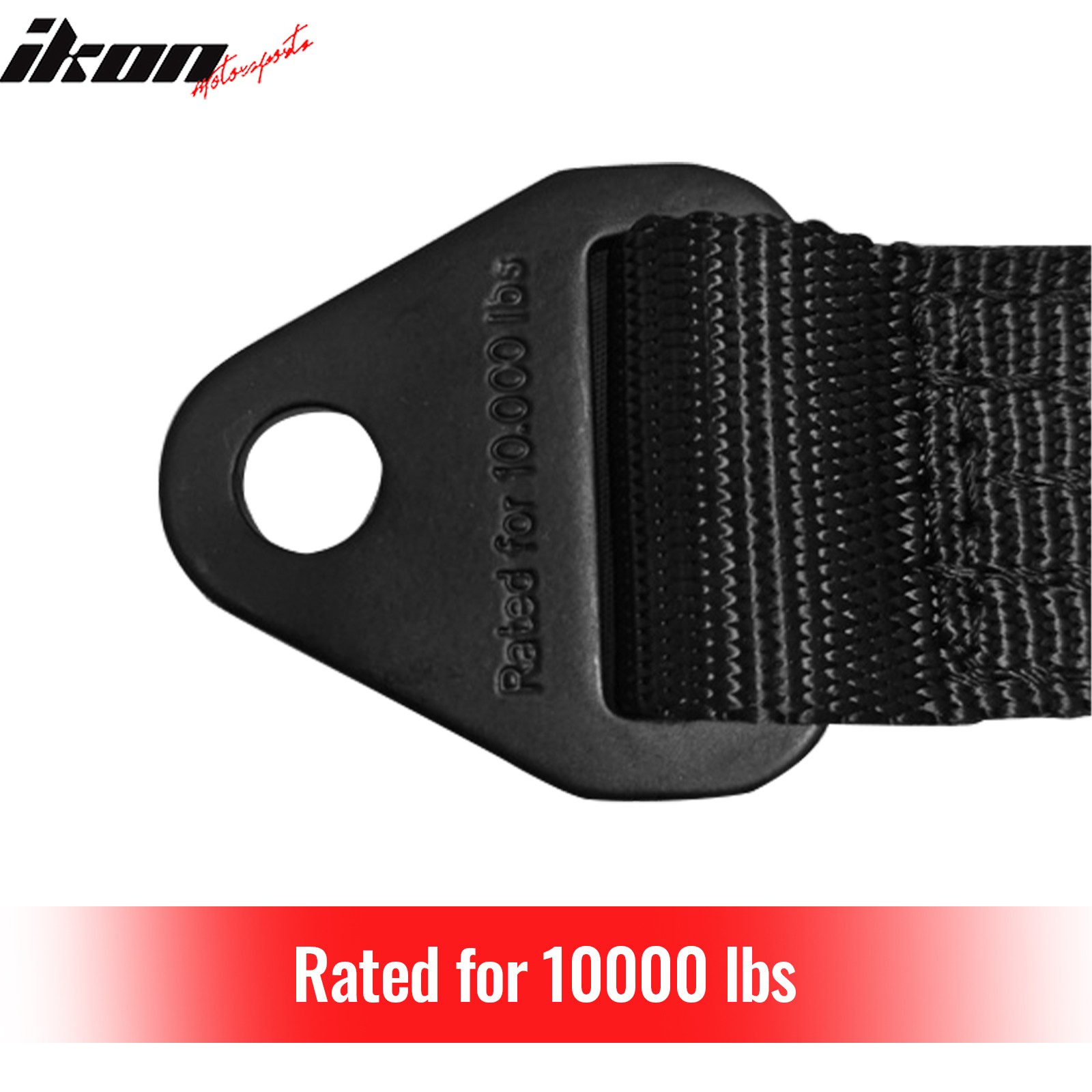 10″ Black 10000lbs Racing Limit Straps Shock Suspension Travel 4 Layers Webbing
