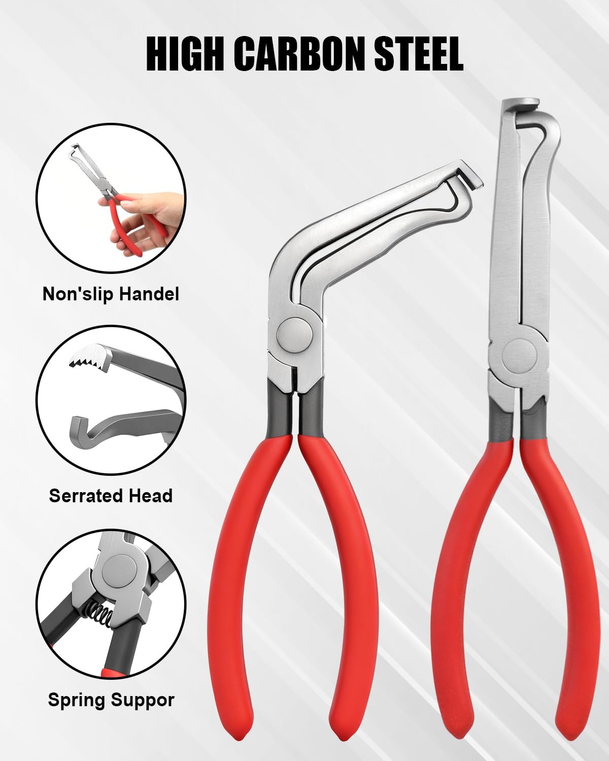 4Pcs Electrical Disconnect Pliers for Cars, Automotive Black