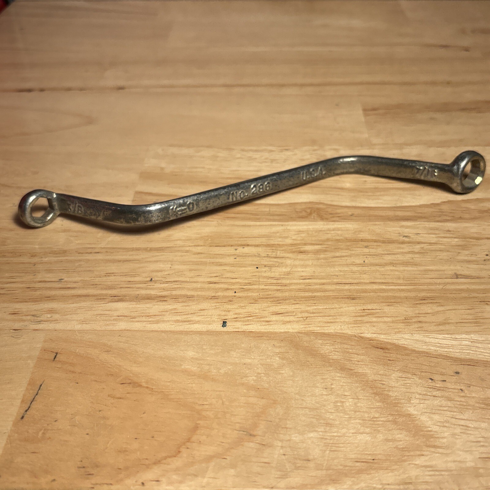 K-D 286 Deep Offset Brake Bleeder Box Wrench Tool 3/8” 6pt x 7/16” 12pt USA