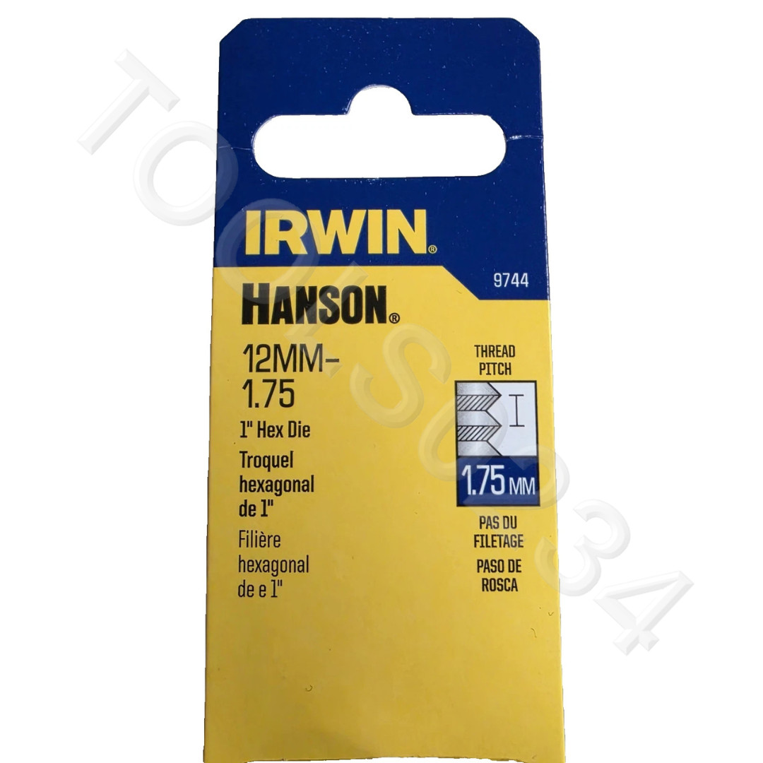 M12 X 1.75 Metric 1″ Hex Die Irwin Hanson 6644 / 9744 12MM CS USA RH