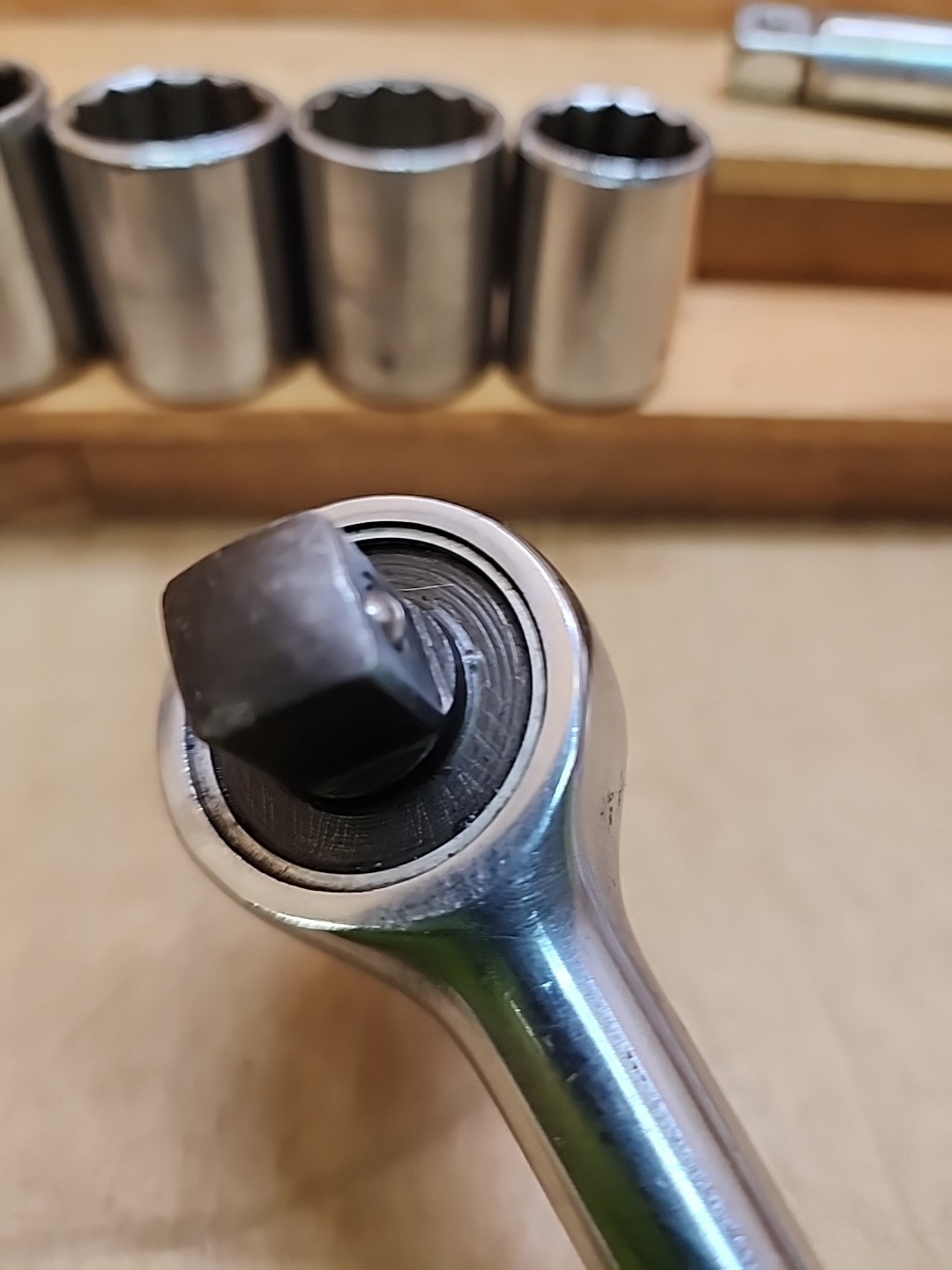 Vintage Challenger by Proto 1/2″ Drive Ratchet No. 1660-3 Ext. 1666 & 4 Sockets