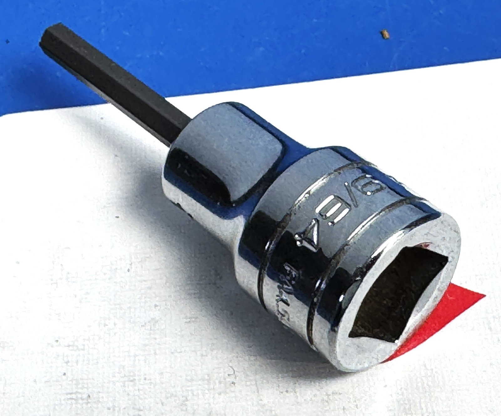 Snap-on 3/8″ Drive SAE Standard length 9/64″ Hex Driver socket FA4.5A New Bit