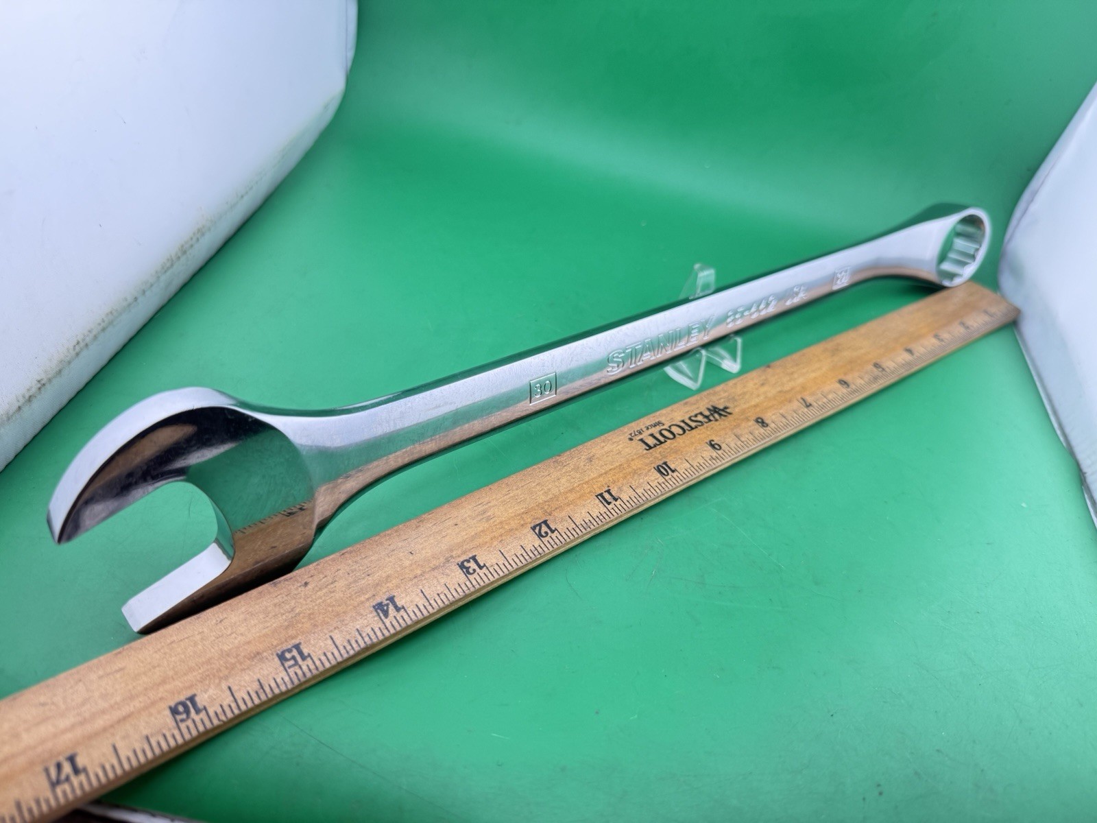 Vintage 85-662 Stanley USA 30mm Polished Metric Combination Wrench 12 Point NEW!