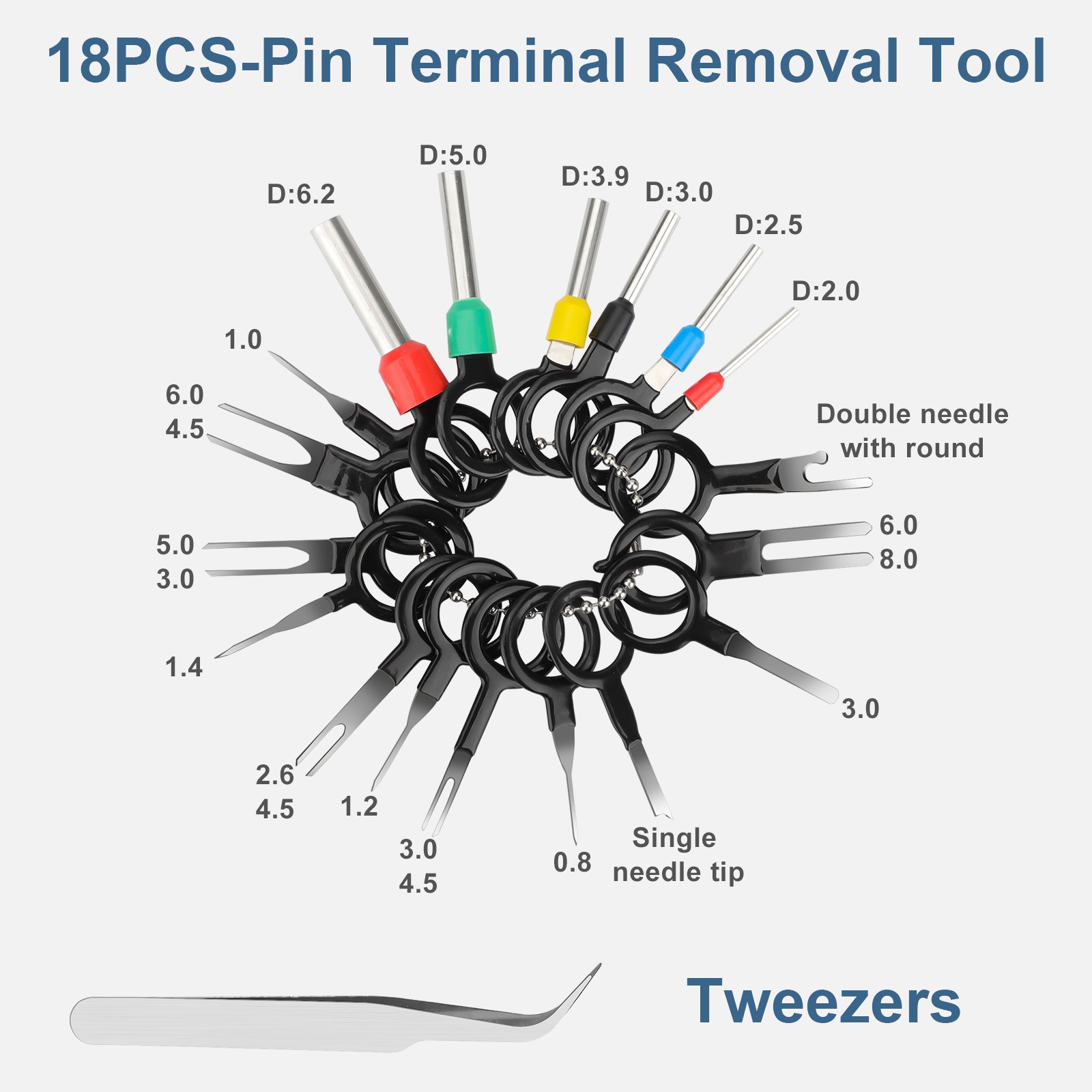 567PCS Connector Pins 26 Types Electrical Wire Terminal Kit 18PCS Extractor Tool