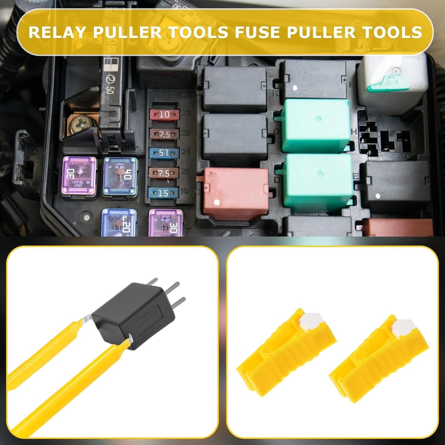 6 Pcs Automobile Fuse Puller Pliers Set Car Fuse Remover Set Fuse Puller Tool…