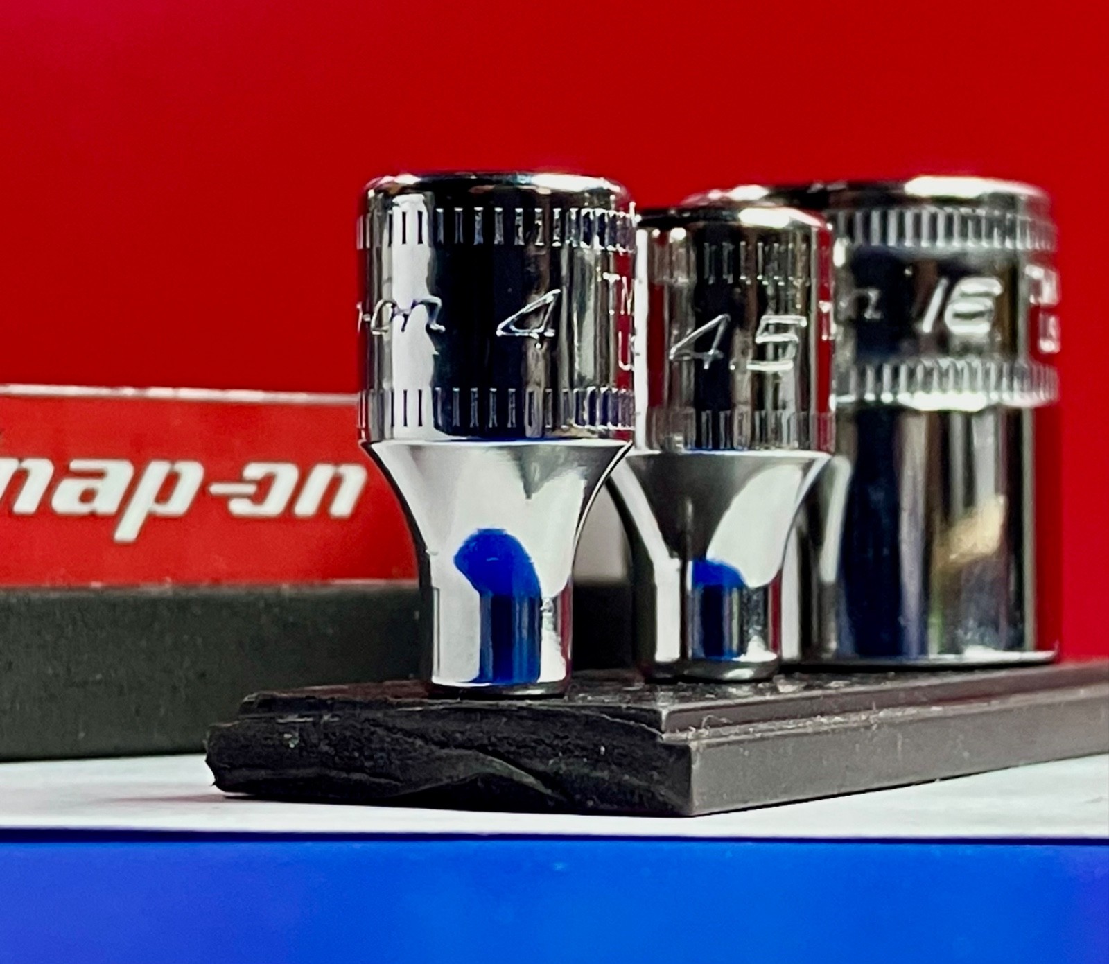 Snap On Tools NEW 1/4″ Drive 3pc Metric 6pt Shallow ADD ON Socket lot set TMM16