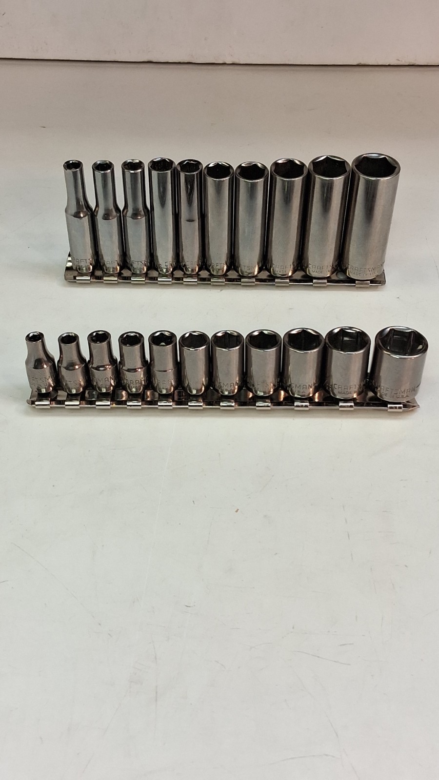 Craftsman *USA* 21-PIECE 1/4″ DRIVE 6 POINT SAE SHALLOW & DEEP SOCKET SET